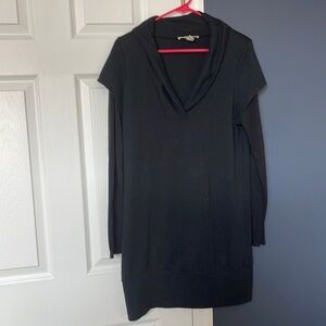 American Rag Women’s Black Sweatshirt Dress Size Large Minimalist Casual